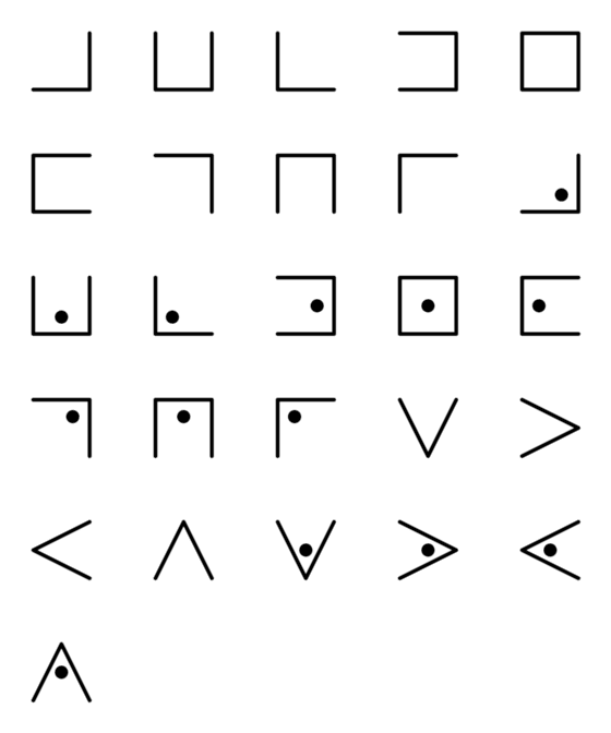 [LINE絵文字]Pigpen Cipherの画像一覧