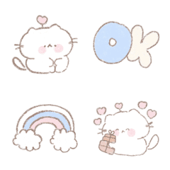 [LINE絵文字] Cat emoji cute:)の画像