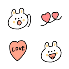 [LINE絵文字] 使いやすい♡ゆるかわ♡うさぎの画像