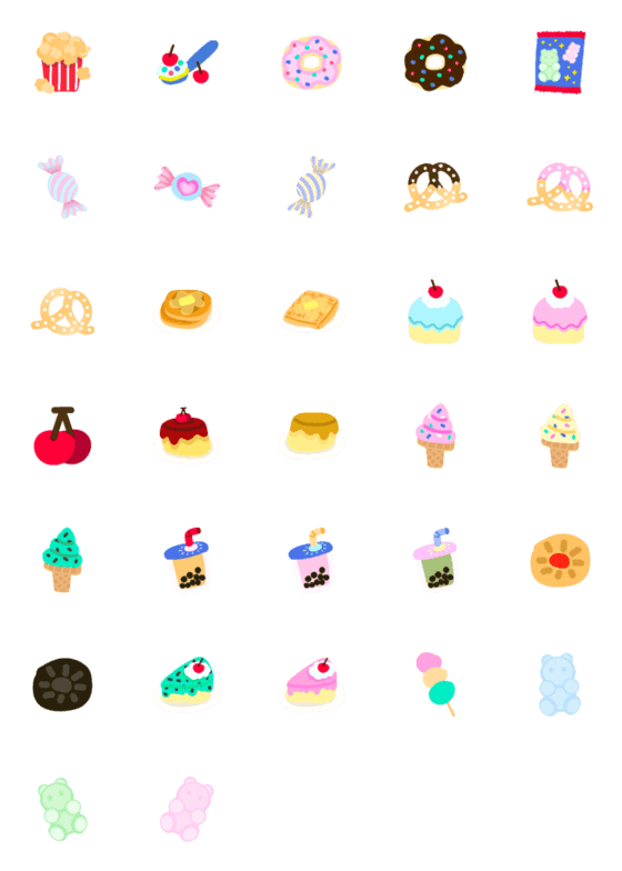 [LINE絵文字]everything nice - dessertの画像一覧