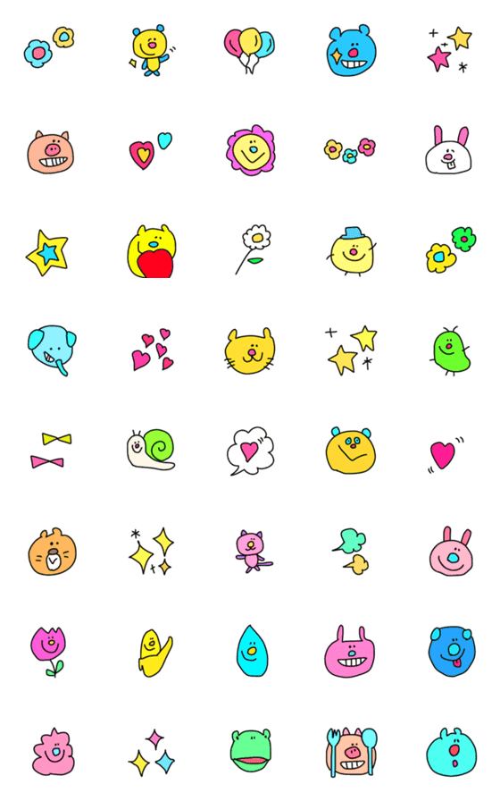 [LINE絵文字]【パッピー＊＊cuteな仲間たち】の画像一覧