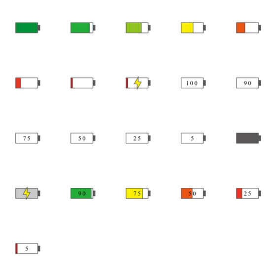 [LINE絵文字]Battery Power 02の画像一覧