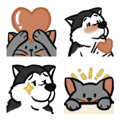 [LINE絵文字] The husky with Dollar EMOJIの画像