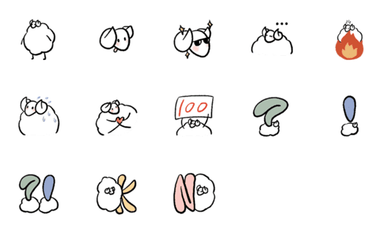 [LINE絵文字]MiePu Baaaaaaの画像一覧