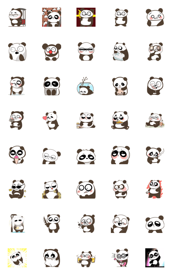 [LINE絵文字]Panda_2(2023 LET'S DRAW)の画像一覧