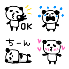 [LINE絵文字] 動かない らくがき パンダ 絵文字の画像