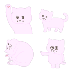 [LINE絵文字] 動く！ぽちゃっとねこの絵文字♪さくらもちの画像