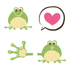 [LINE絵文字] Frog wow's combined emoji -Revisedの画像