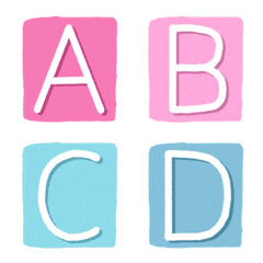 [LINE絵文字] Cute pastel colorful letter emojisの画像