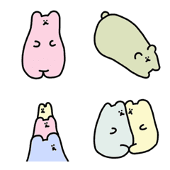 [LINE絵文字] lazy gummy bearsの画像