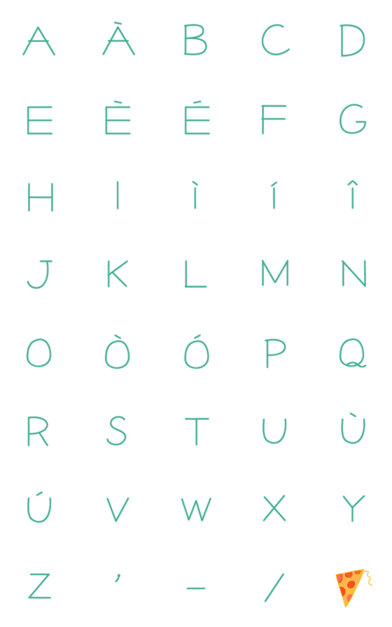 [LINE絵文字]Italian alphabet Emonji(captital letter)の画像一覧