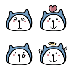 [LINE絵文字] 青いねこさんの絵文字の画像