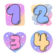 [LINE絵文字] galaxy numbers emojiの画像