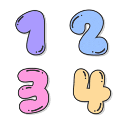 [LINE絵文字] Number emoji v.5の画像