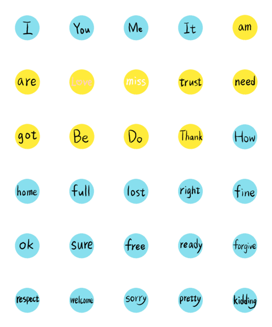 [LINE絵文字]Simple  wordsの画像一覧