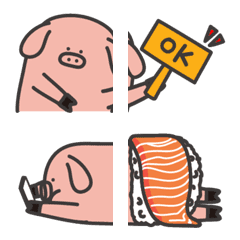 [LINE絵文字] Nugget the pigの画像