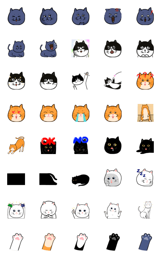 [LINE絵文字]Many cats meowの画像一覧