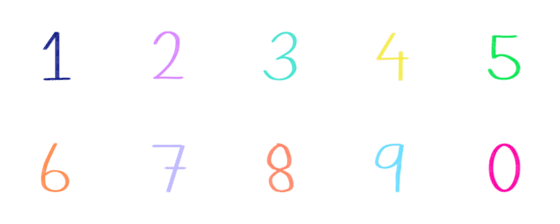 [LINE絵文字]1 to 0 Numbersの画像一覧