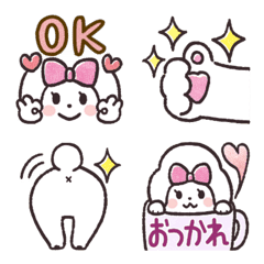 [LINE絵文字] しろぷー☆毎日絵文字の画像