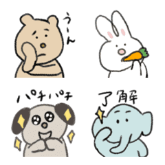 [LINE絵文字] 動く♡♡かわいい手書きの動物絵文字3の画像