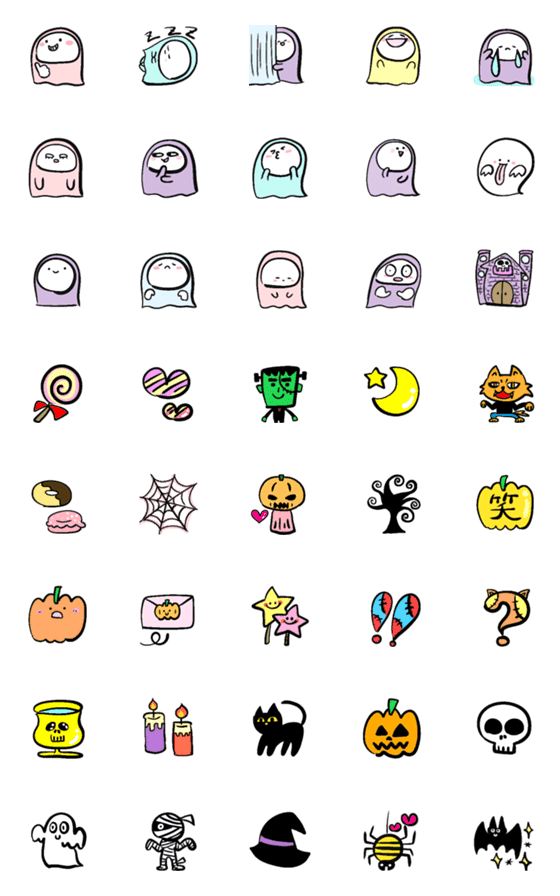 [LINE絵文字]ペペロンチーノのハロウィン絵文字の画像一覧