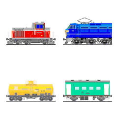 [LINE絵文字] 繋がる列車の絵文字の画像