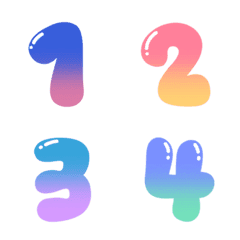 [LINE絵文字] colorful number emoji ！！の画像