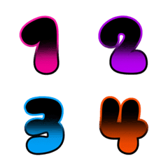 [LINE絵文字] Number emoji v.6の画像