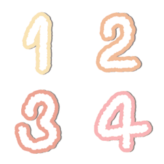 [LINE絵文字] Pastel cloud numbers 0-9 and symbolsの画像