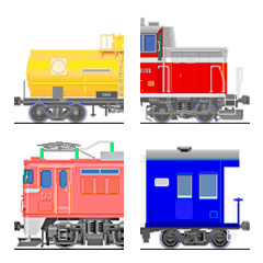 [LINE絵文字] 繋げる列車（基本セット）の画像