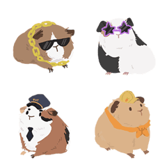 [LINE絵文字] guinea pig poo poo NO.03の画像