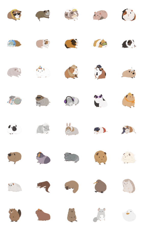 [LINE絵文字]guinea pig poo poo NO.03の画像一覧