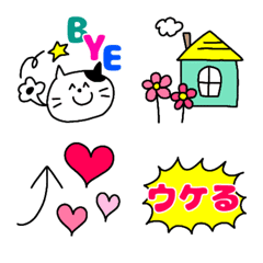 [LINE絵文字] 毎日にぎやか絵文字♥♥の画像