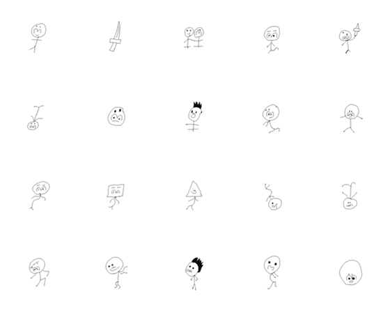 [LINE絵文字]I am not a stickman！！！の画像一覧