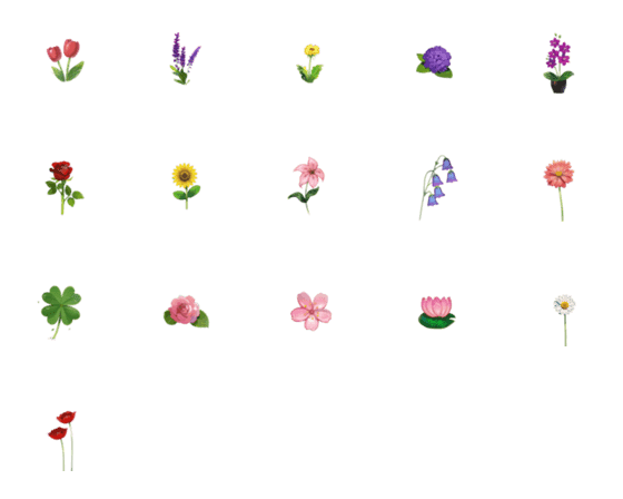 [LINE絵文字]flowers for you.の画像一覧