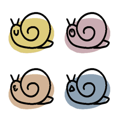 [LINE絵文字] Colorful Snail Go To School！の画像