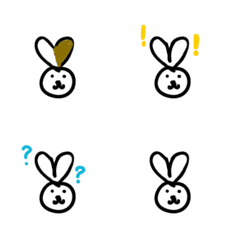 [LINE絵文字] Cute rabbit wowの画像