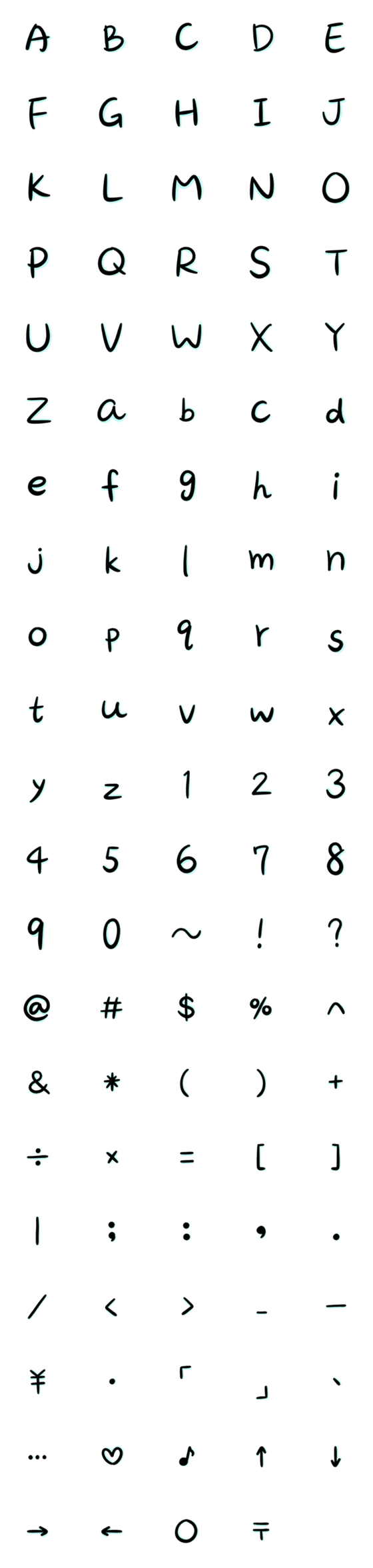 [LINE絵文字]Just hand-writing ABCの画像一覧