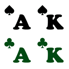 [LINE絵文字] Poker cards-blackの画像