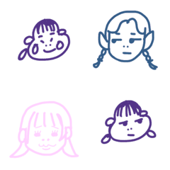 [LINE絵文字] Three lazy daughtersの画像