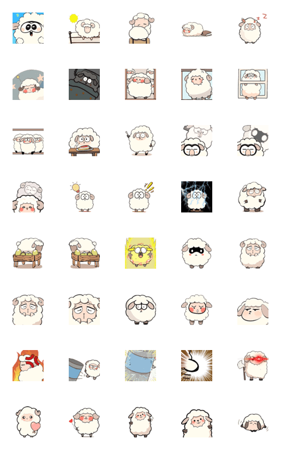 [LINE絵文字]Sheep_1(2023 LET'S DRAW)の画像一覧