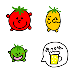 [LINE絵文字] トマト3兄弟の画像