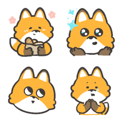 [LINE絵文字] CHOCOCHO.CHEN's fox emojiの画像