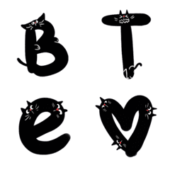 [LINE絵文字] Cats living on lettersの画像