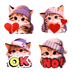 [LINE絵文字] Kitten emotional expression stickersの画像