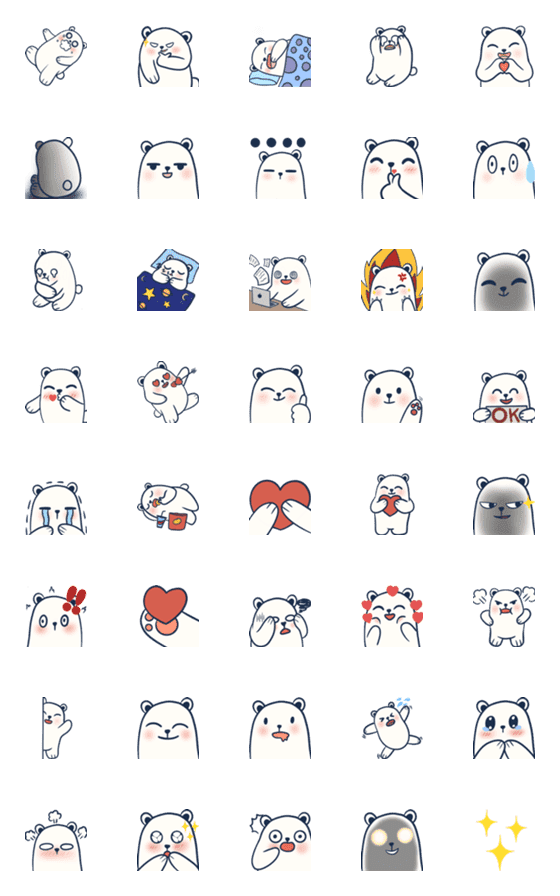 [LINE絵文字]The cutest polar bearの画像一覧