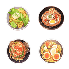 [LINE絵文字] おいしい食べ物3-パスタの画像