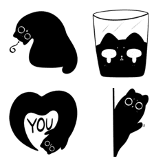 [LINE絵文字] Your black catの画像