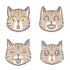 [LINE絵文字] Cat Emoji - cute cat biscuitsの画像