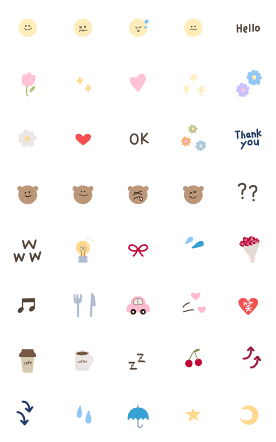 [LINE絵文字]しんぷる かわいいの画像一覧